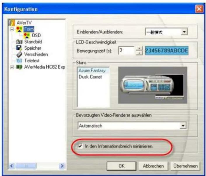 AVERMEDIA AVerTV Galaxy - Anwendung minimieren - 1