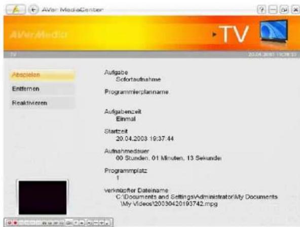 AVERMEDIA AVerTV TwinStar PCI-E - Abspielen einer aufgenommenen Fernsehsendung - 2