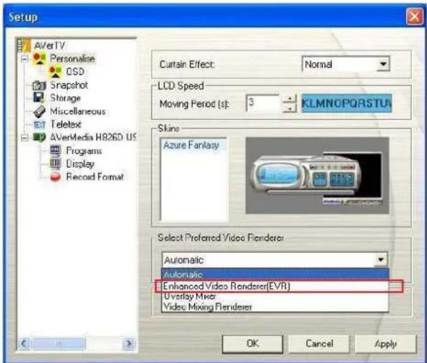 AVERMEDIA H830D - Video Renderer ändern - 1