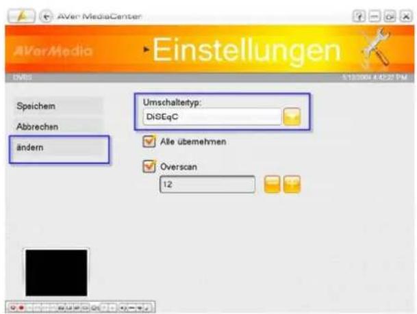 AVERMEDIA AVerTV Satellite Trinity - Digitale TV Einstellungen → TV Signaleinstellungen (Nur für DVB-S Nutzer) - 1