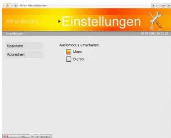 AVERMEDIA AVerTV Satellite Trinity - Audiomodus einstellen (nur bei FM Radio möglich) - 1