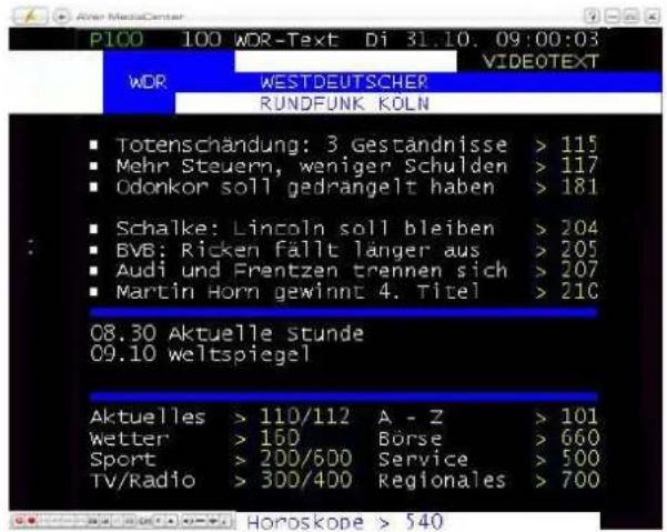 AVERMEDIA A825 TwinStar - Anzeige von Teletext (nur für PAL / SECAM oder DVB-T System) - 1