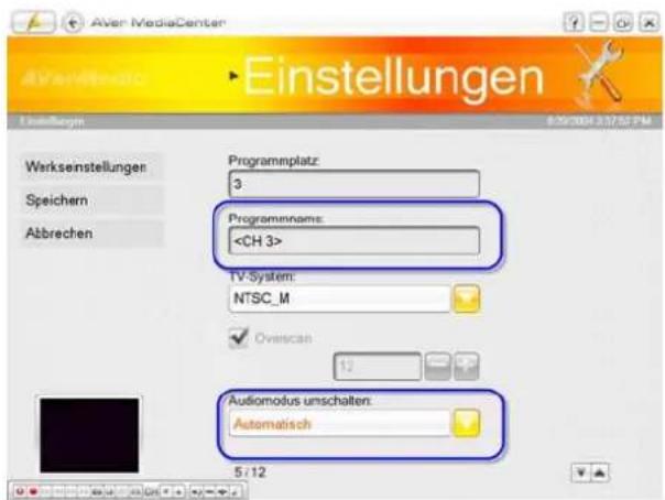 AVERMEDIA A825 TwinStar - Name oder Beschreibung eines Senders eingeben - 2
