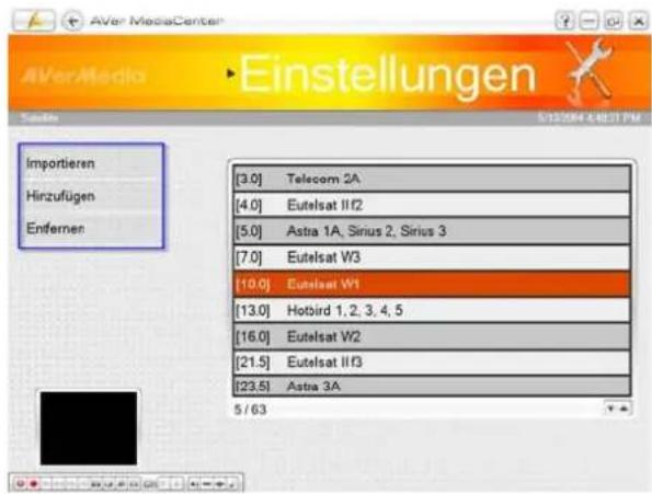 AVERMEDIA A825 TwinStar - Digitale TV Einstellungen → TV Signaleinstellungen (Nur für DVB-S Nutzer) - 3