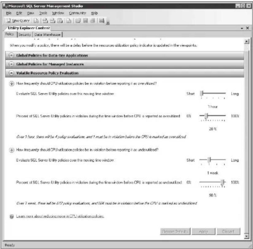 MICROSOFT SQL Server 2008 R2 - Volatile Resource Policy Evaluation - 1