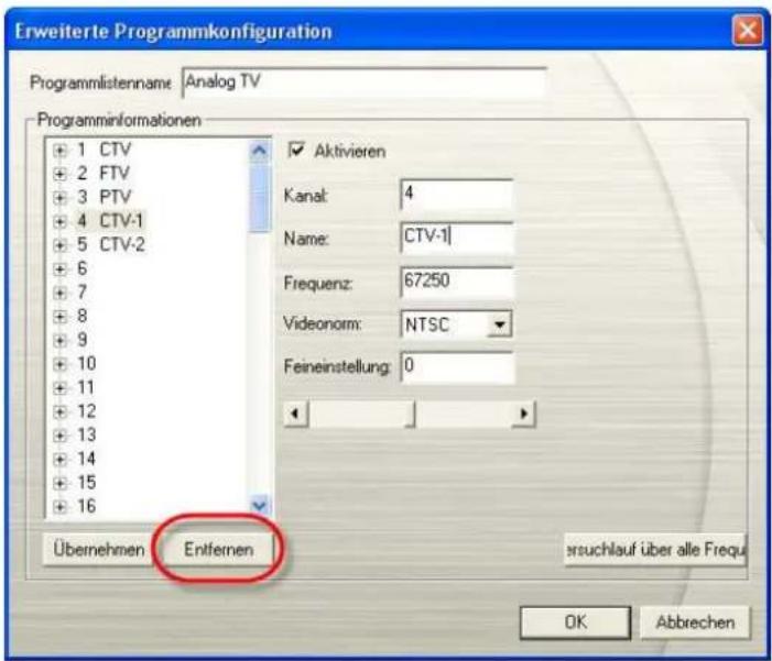 AVERMEDIA A577 - Entfernen unerwünschter Kanäle - 2