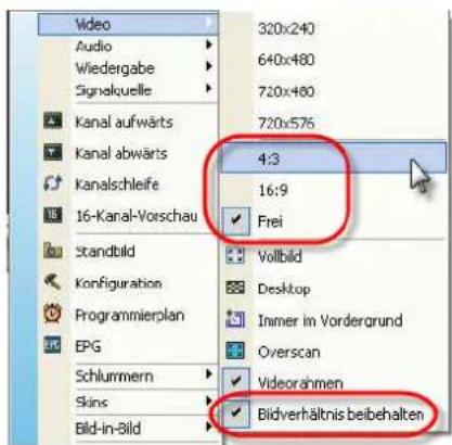 AVERMEDIA A577 - Ändern des Bildformats - 1