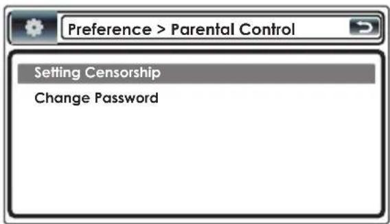 KENWOOD KTC-D600E - Betätigen Sie [▲] oder [▼], um „Setting Censorship“ auszuwählen, und betätigen Sie [Enter]. - 1