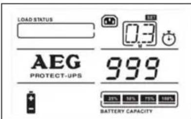 LOAD STATUS AEG PROTECT-UPS 999 BATTERY CAPACITY