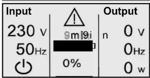 Input 230 v 50Hz ! 9m i9i 0% Output n 0 v 0Hz 0 w