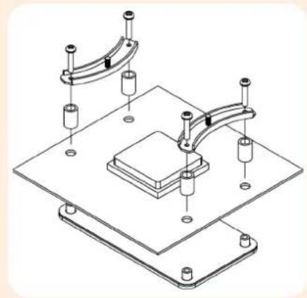 Noctua NH-L12 - Step 2 Attaching the mounting bars - 1