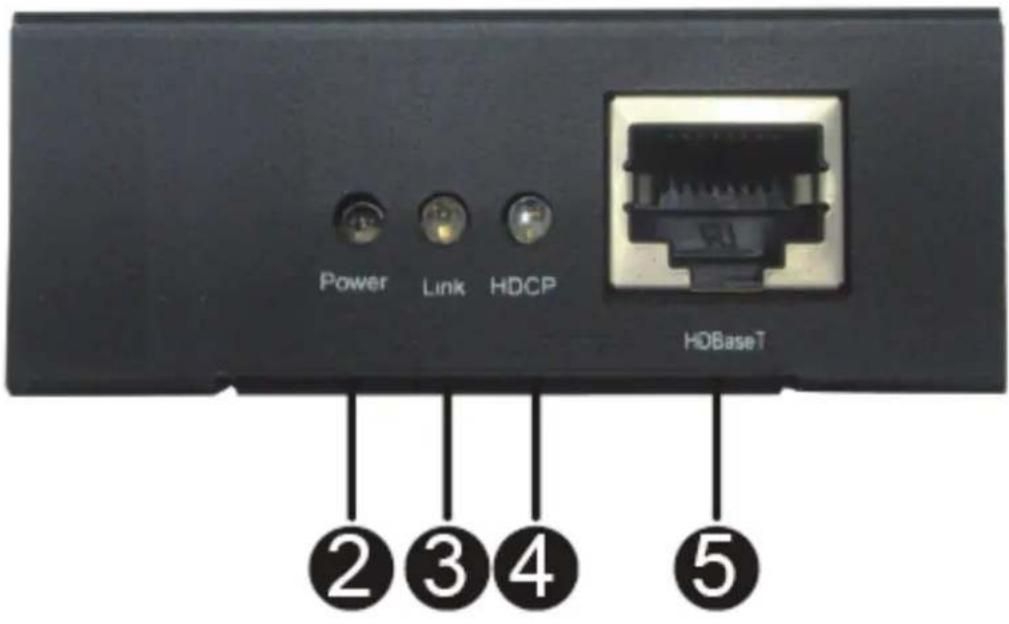 Power Link HDCP HDBaseT ② ③ ④ ⑤