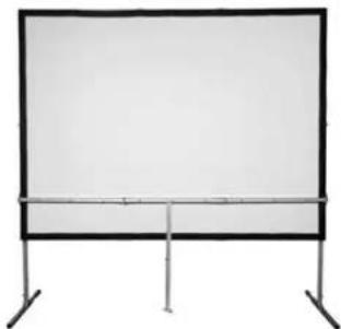 Draper Ultimate Folding Screen - Adjustable Skirt Bar for multiple formats - 1