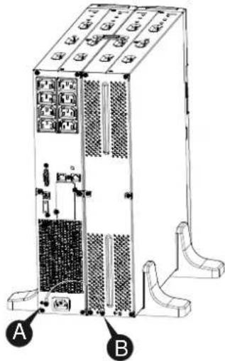 BlueWalker PowerWalker VI 1500RT LCD - - Connecting the EBM in Tower form: - 2
