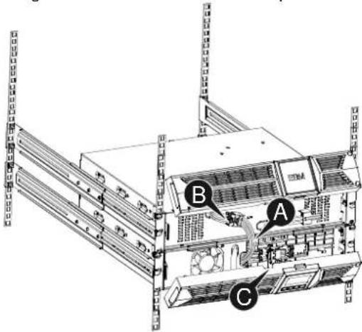 BlueWalker PowerWalker VI 1500RT LCD - - Connecting the EBM in a rack form - 4