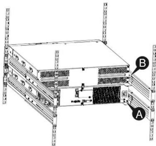 BlueWalker PowerWalker VI 1500RT LCD - - Anschließen des EBM bei Rack-Montage - 2