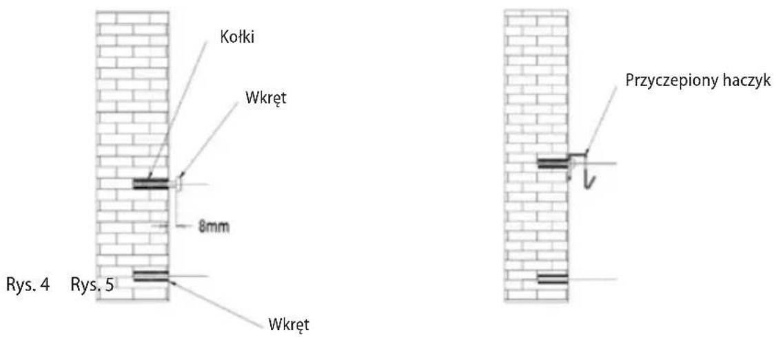 Kołki Wkręt 8mm Rys. 4 Rys. 5 Wkręt Przyczepiony haczyk