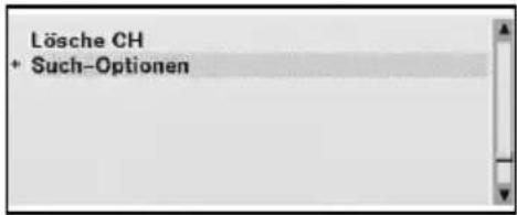 Lösche CH + Such-Optionen