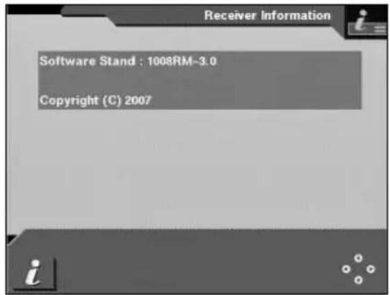 Receiver Information Software Stand : 1008RM-3.0 Copyright (C) 2007