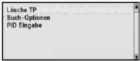 Lösche TP Such-Optionen PID Eingabe