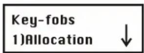 ABUS FU9001 - To access the Key-fob menu: - 1