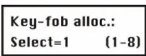 ABUS FU9001 - To access the Allocation menu: - 1