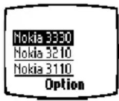 Nokia 3330 Nokia 3210 Nokia 3110 Option