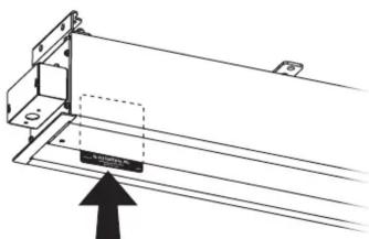 DA-LITE 91477LS - Locating the Product Label - 1