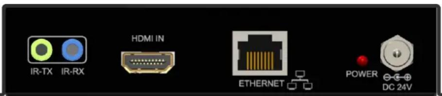 IR-TX IR-RX HDMI IN ETHERNET POWER DC 24V