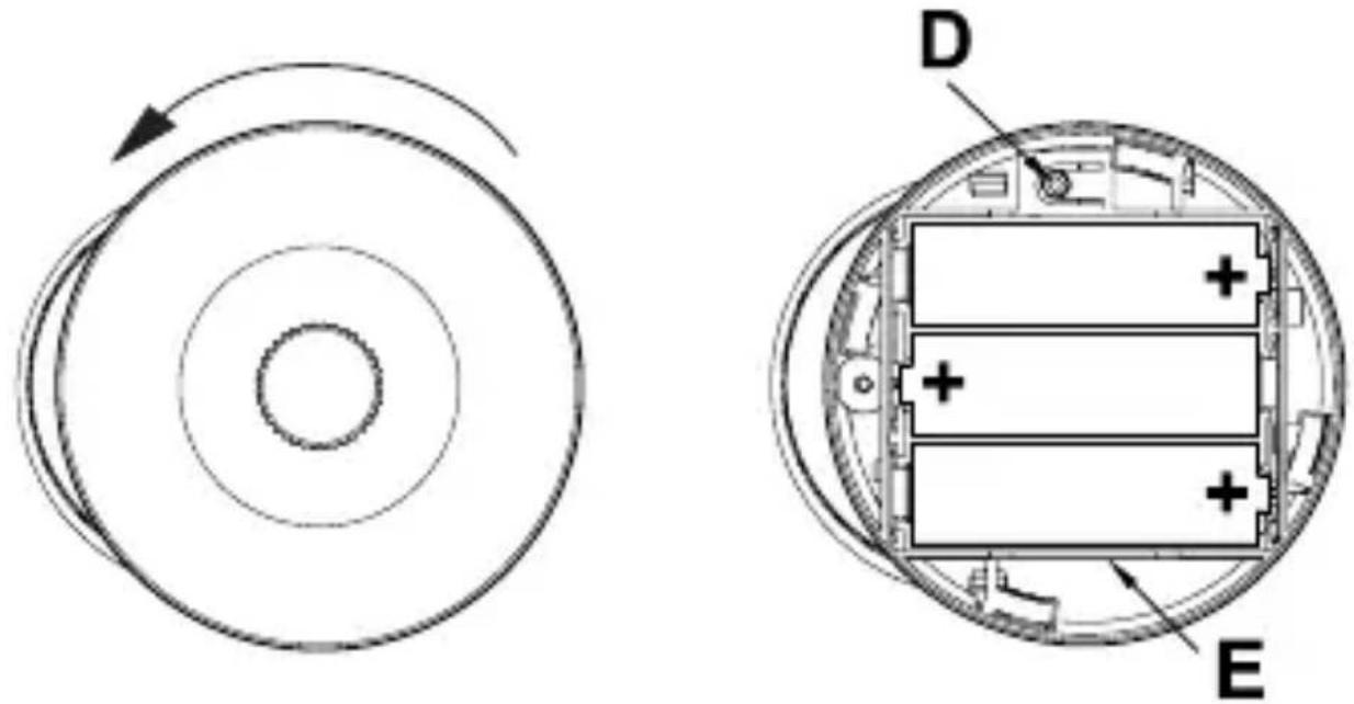 EQ-3 HM-Sen-MDIR-O-2 - Inserting batteries - 1