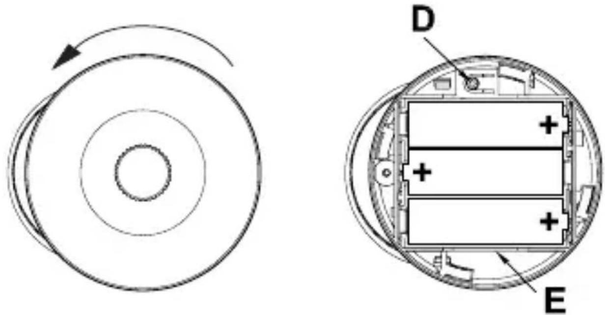 EQ-3 HM-Sen-MDIR-O-2 - Batterien einlegen - 1