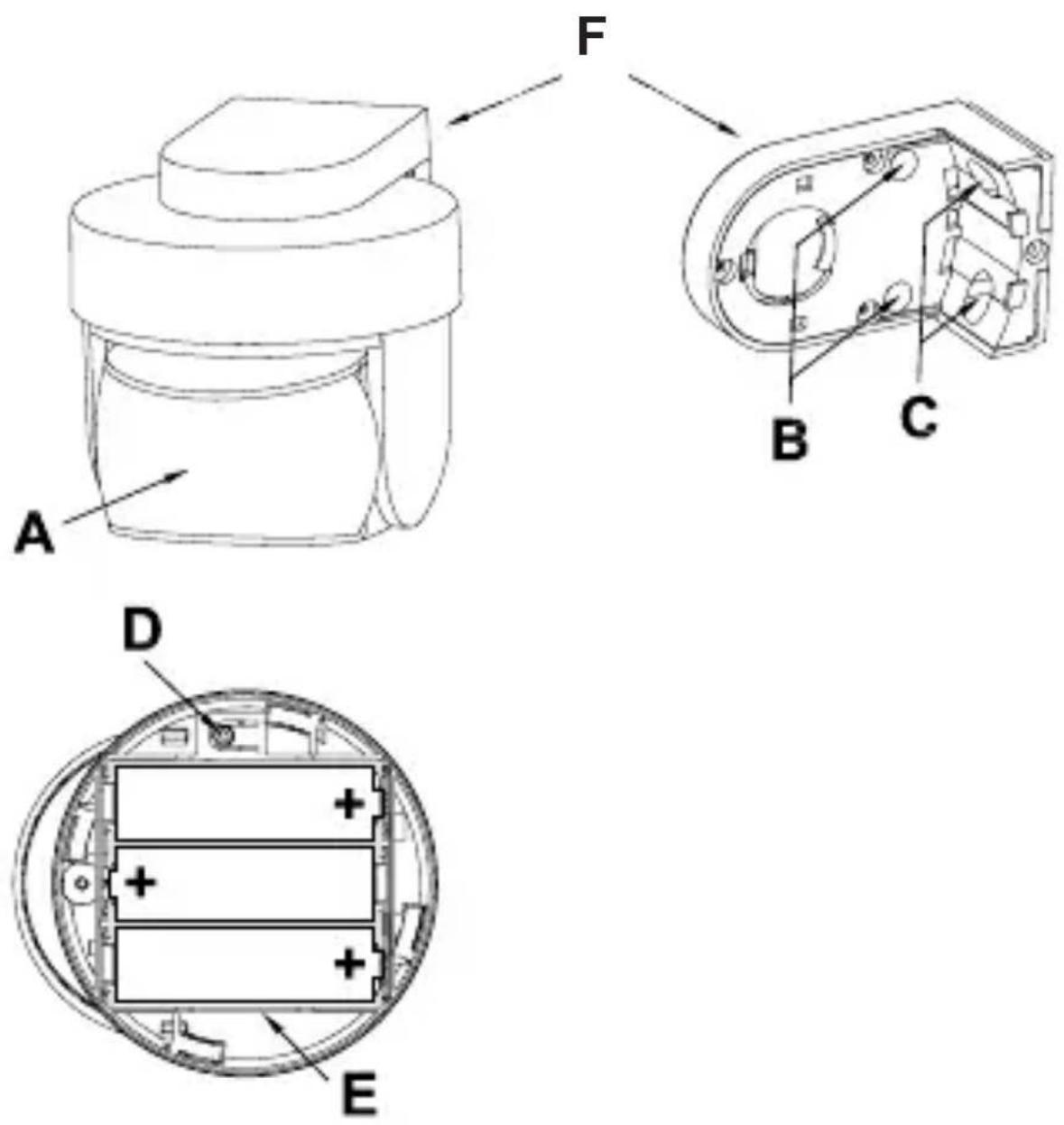 EQ-3 HM-Sen-MDIR-O-2 - Components, controls and indicators, batteries - 1