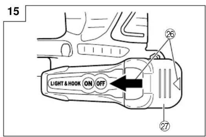 15 26 LIGHT & HOOK ON OFF 27