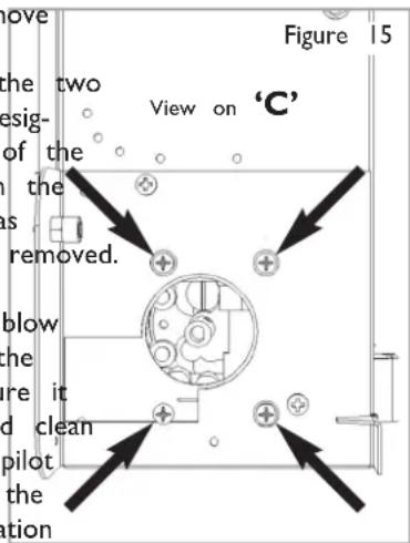 move the two resig- of the on the as removed. blow the ure it d clean pilot the ation View on 'C' Figure 15