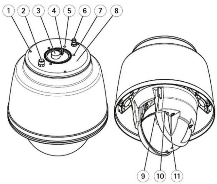 Technical diagram of a mechanical component with numbered parts for identification