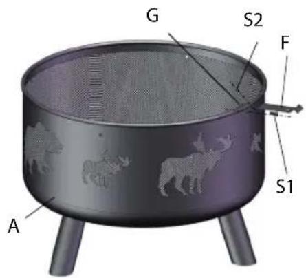 tepro Bellwood - Griffhalter und Funkenschutzablagen befestigen - 1