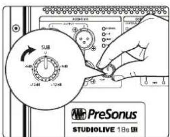 SUB -4dB -12dB +12dB PreSonus STUDIOLIVE 18e M