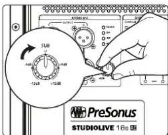 SUB -4.0Hz -12.0Hz +12.0Hz PreSonus STUDIOLIVE 18e