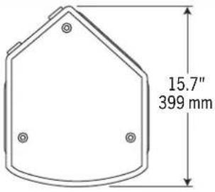15.7" 399 mm