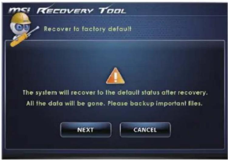 MSI Adora20 - > System Recovery (Werkseinstellungen zurücksetzen) - 2