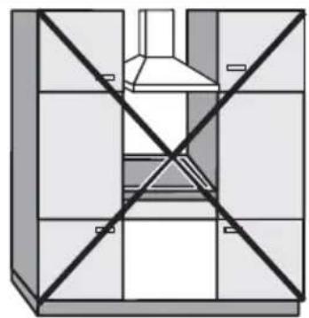 MIELE KM2335 - Safety distances to the sides and back of the hob - 1