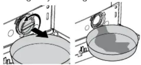 Ansonic WA 1208 - Draining remaining water and cleaning the pump filter - 3