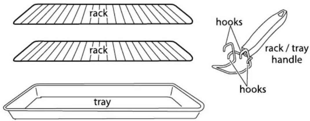 rack rack tray hooks rack / tray handle hooks