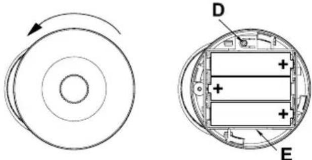 EQ-3 HM-SEC-MDIR-O-2 - Batterien einlegen - 1