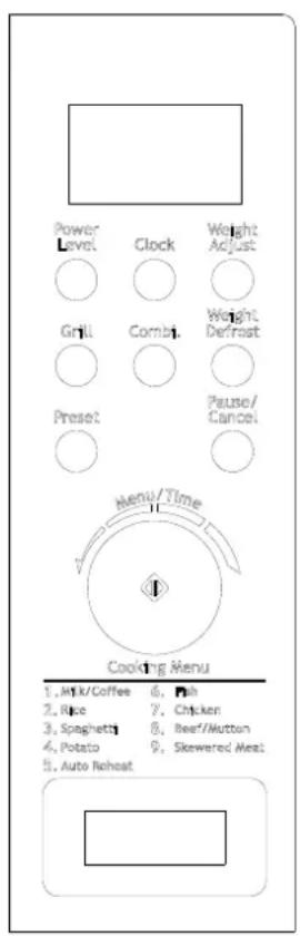 Menuett 801-031 - Panel sterowania - 1
