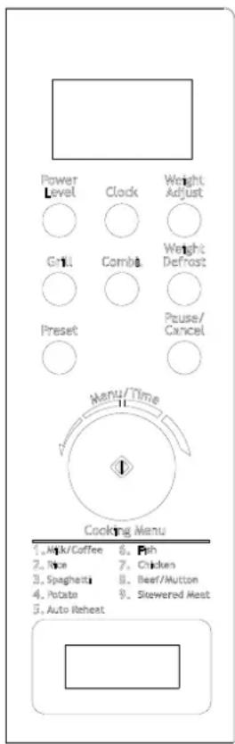 Menuett 801-031 - Kontrollpanel - 1