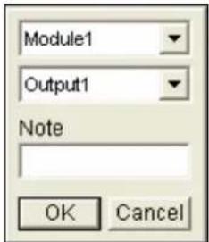 Module1 Output1 Note OK Cancel