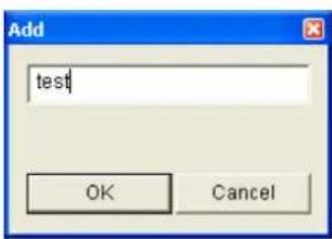 Add test OK Cancel