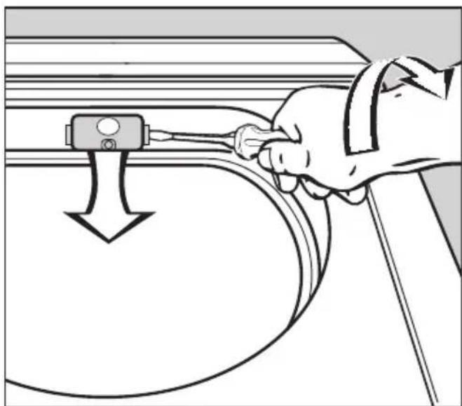 MIELE T 4423 C - Glühlampe für Trommelbeleuchtung auswechseln - 1