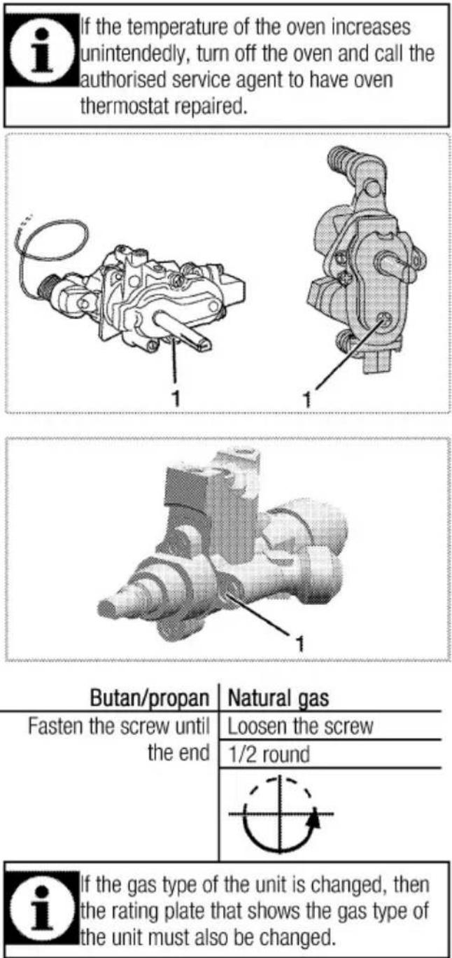 BEKO BDG581W - Reduced flow adjustment for the gas oven - 1